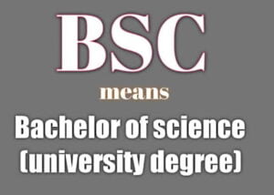 BSC Full Form in Hindi